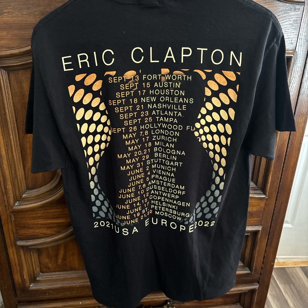 Eric Clapton 2021 USA Europe 2022 concert tour Tshirt - Picture 7 of 7